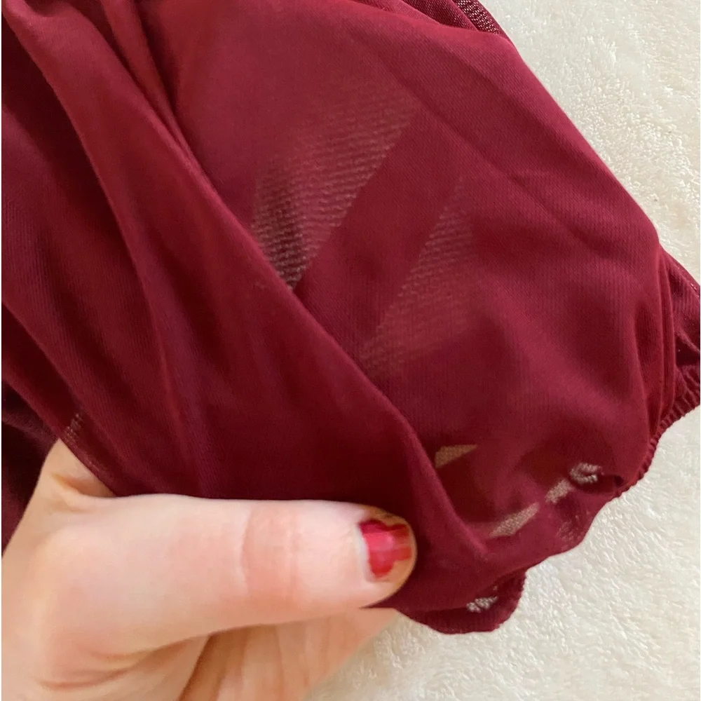 Free People | Burgundy Off-Shoulder Top - Picture 2 of 5